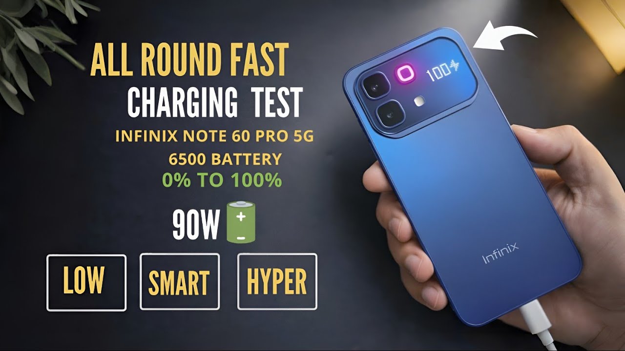 Infinix Note 60 Pro 5G Charging Test | 6500mah battery🔋BiG Battery | 90W Fast Charging⚡| 0% TO 100%