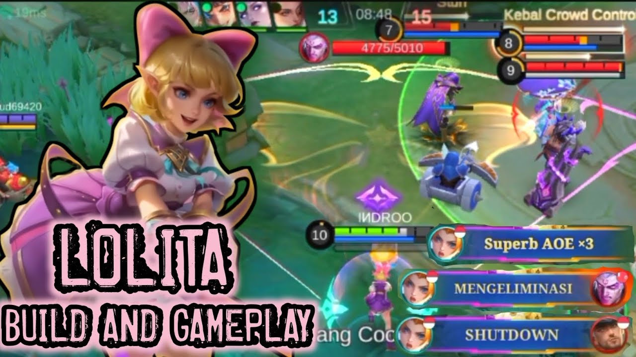 SAVAGE + SHUTDOWN!! LOLITA MENDOMINASI TEAMFIGHT - Build dari Top Global ~ MLBB