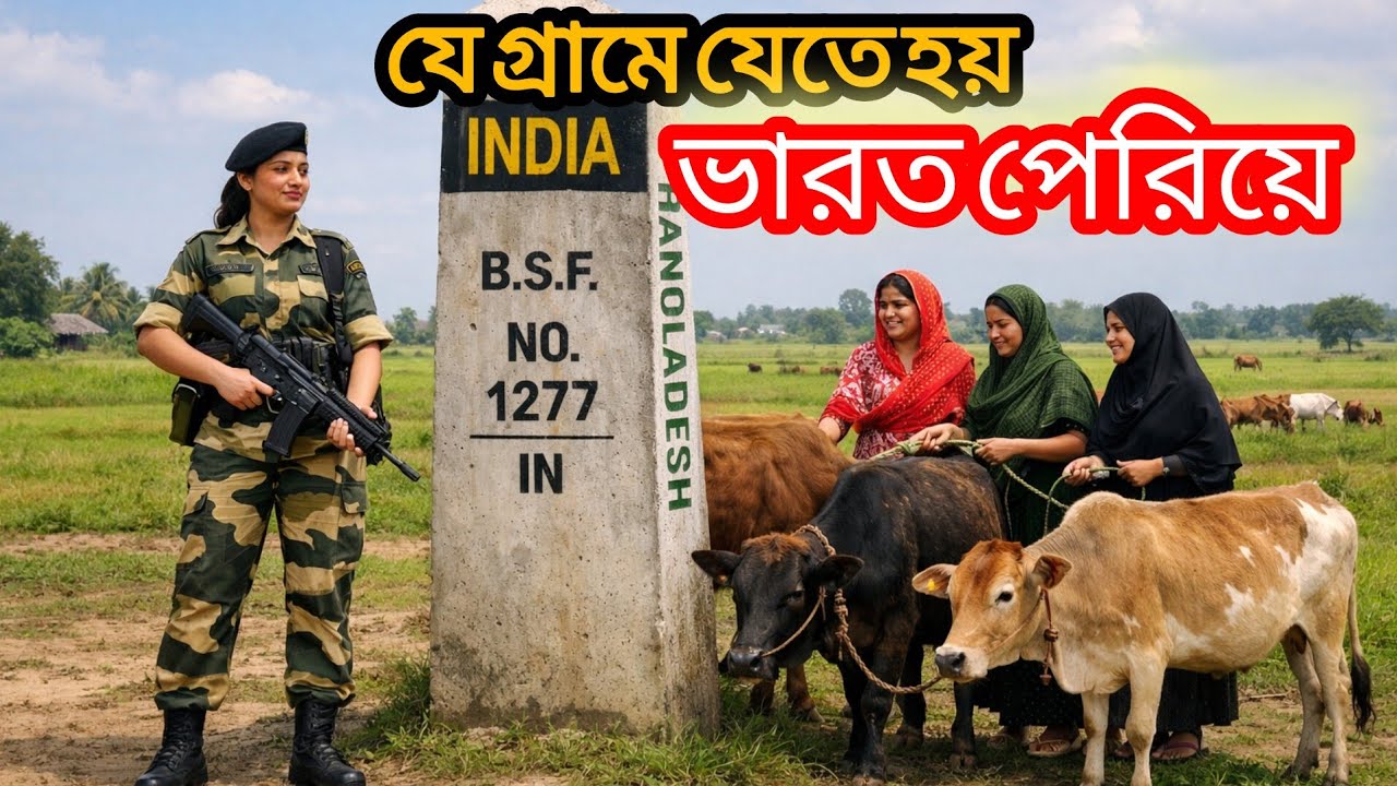 ভারত -বাংলা খোলামেলা সীমান্ত। ভারত পেরিয়ে যেতে হয় ভুটিয়াপাড়াও আইলাতলি।