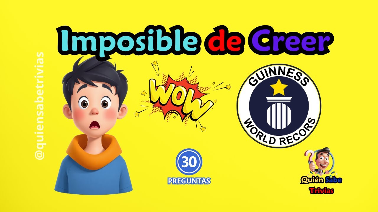 Trivialidades de los récords Guinness #recordguiness #trivia #quiz #playquiz #fypviralシ #retotrivia