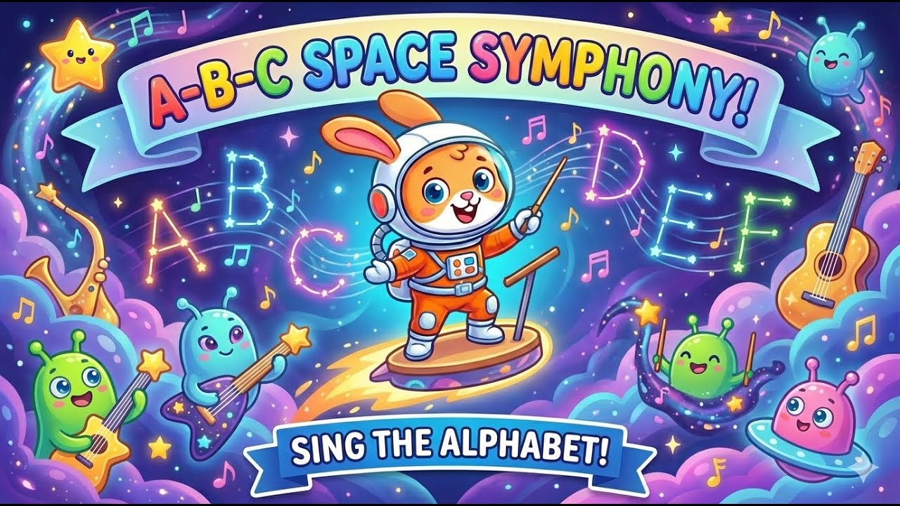 ABC Song for Kids 🚀 Space Alphabet with Rocket Bunny | Learn English & Piosenka o alfabecie