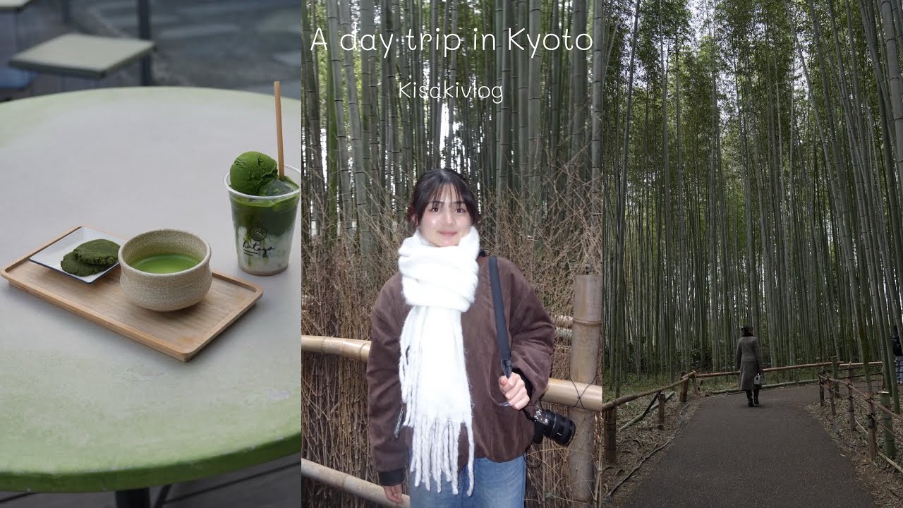Vlog)A day trip in Kyoto【嵐山、八十八良葉舎 🍵、湯葉チーズ🧀】