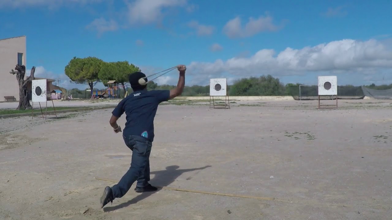 V  Internacional de tiro con honda 2018 Ses Salines part 1. Balearic slinger world competition .