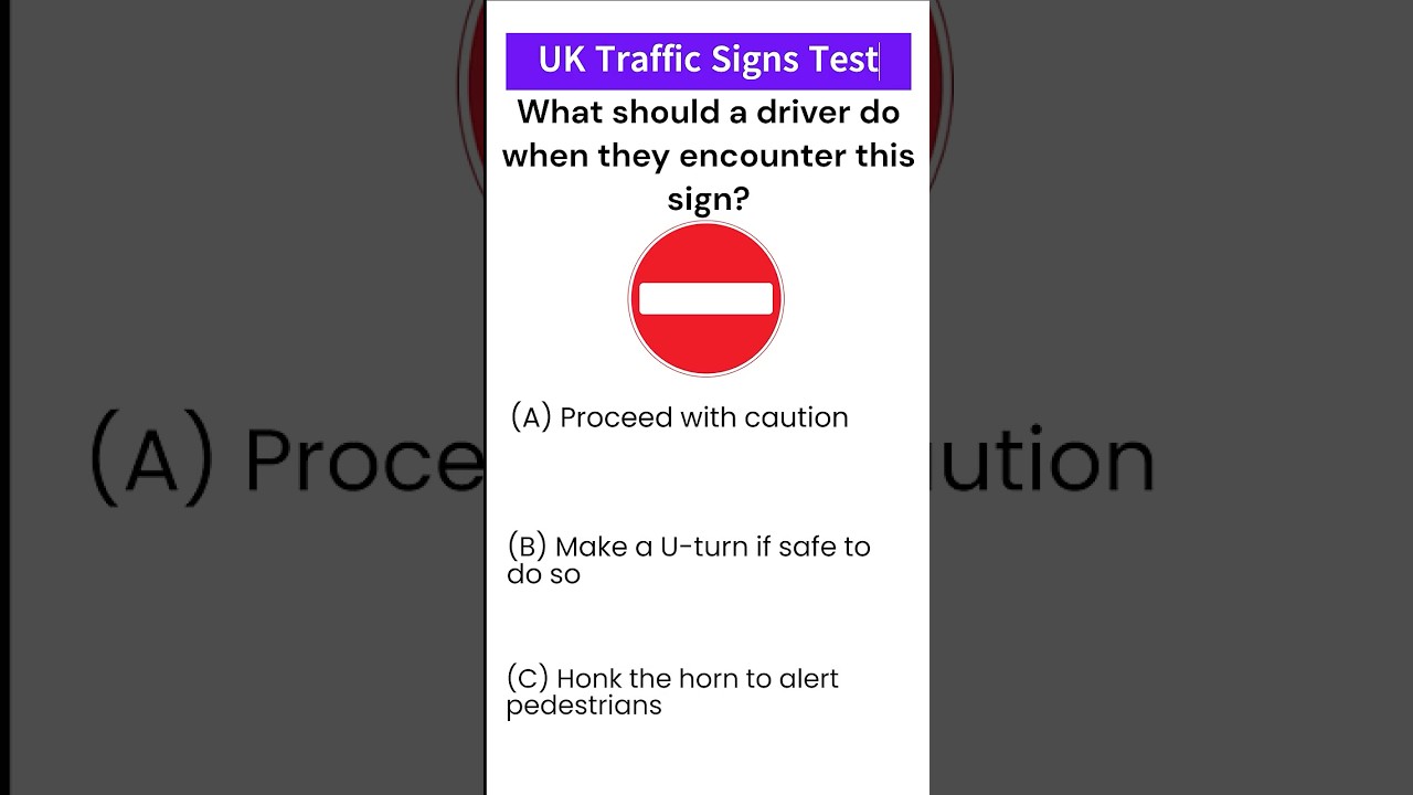 Uk Driving Road Sign
