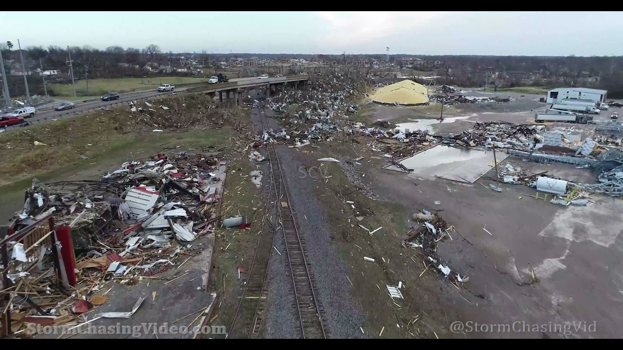 Mayfield, Kentucky Daylight Drone Footage Aftermath - 12/11/2021
