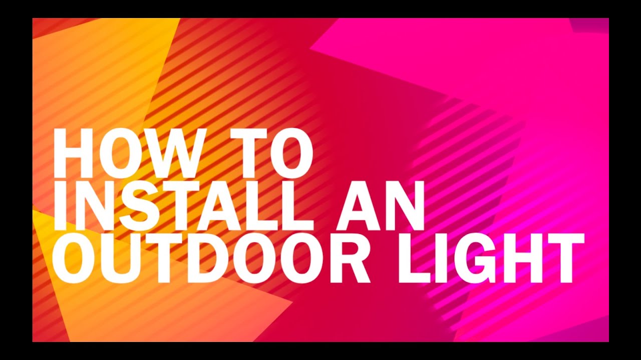 HOW TO INSTALL AN OUTDOOR LED LIGHT (BUNKER LIGHT)