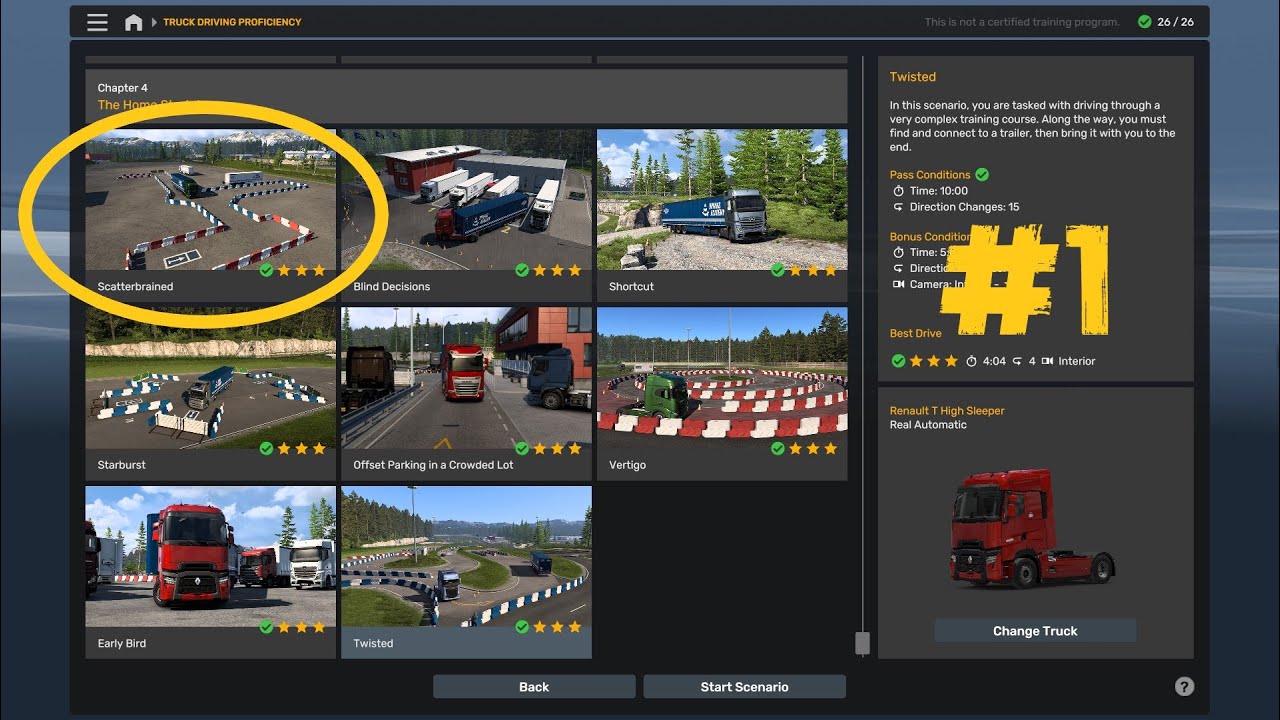 ETS2 Chapter 4 #1 Scatterbrained TRUCK DRIVING PROFICIENCY