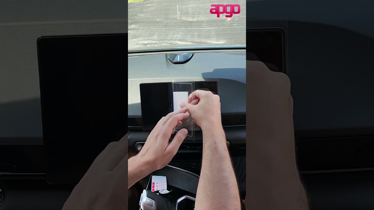 How to mount hydrogel film on car screen | Montaż folii hydrożelowej na tablet / ekran w samochodzie