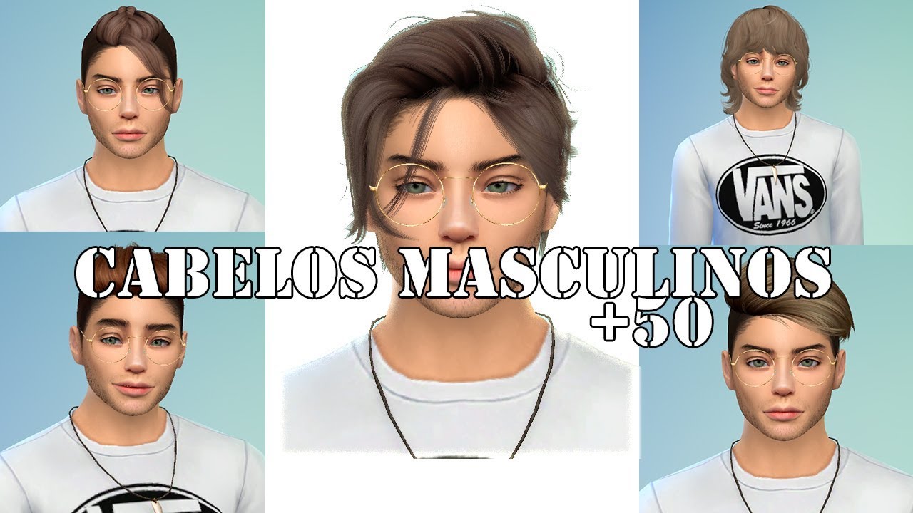 Pack +50 Cabelos Masculinos👦😍 | The Sims 4