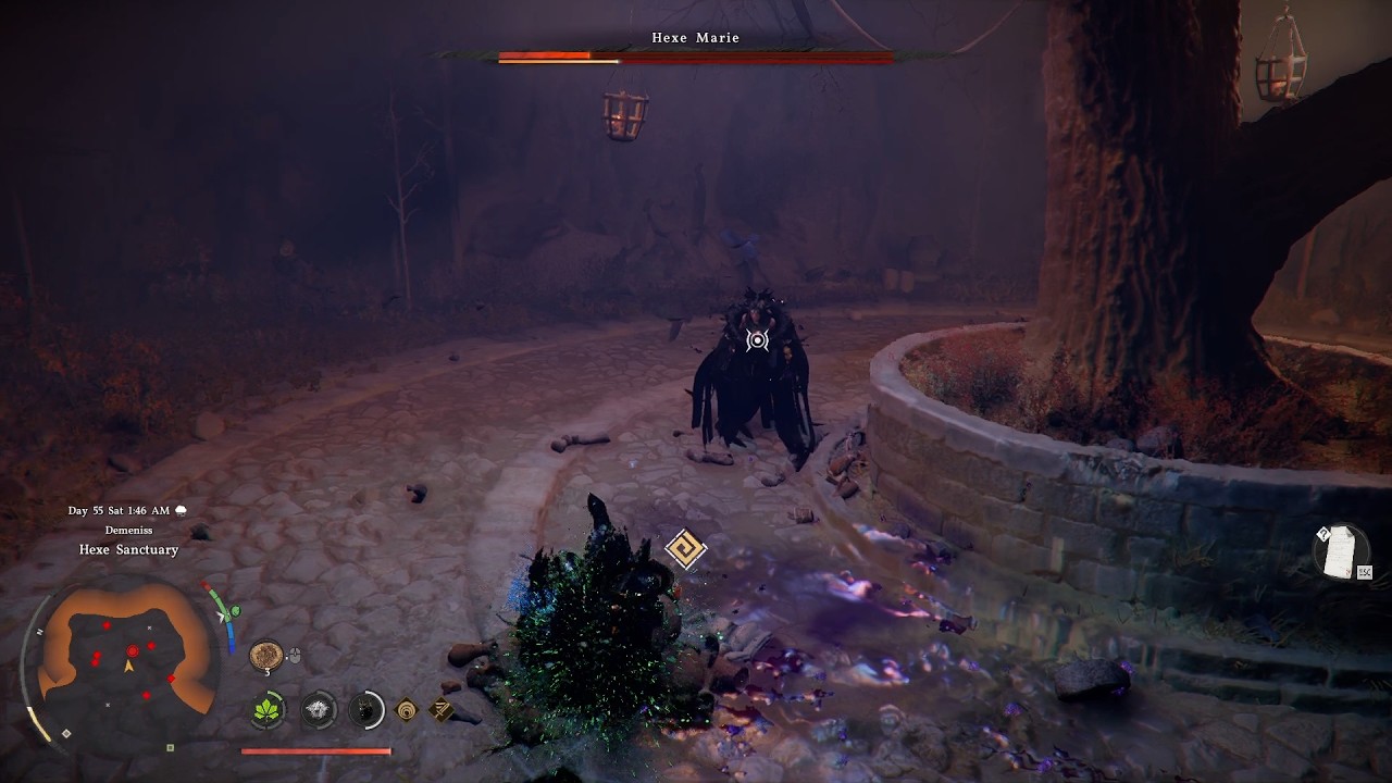 Битва с боссом Хексе Мари в Багровой пустыне