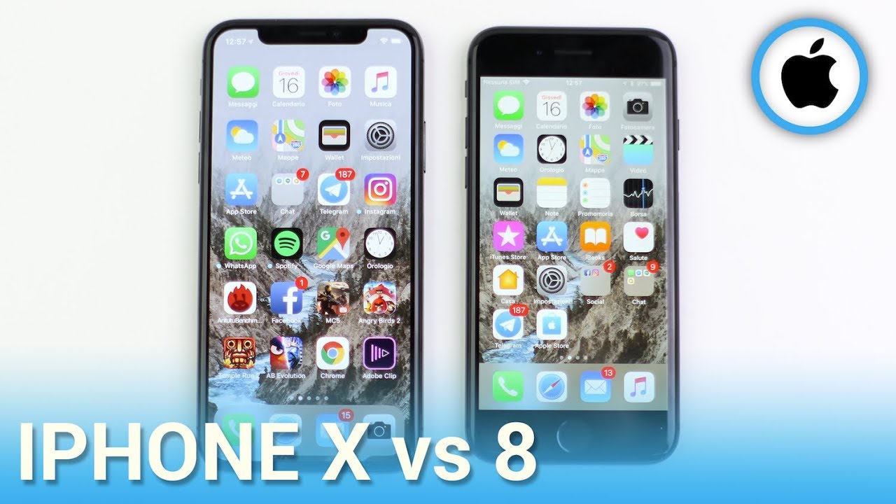 iPhone X vs iPhone 8, confronto in italiano