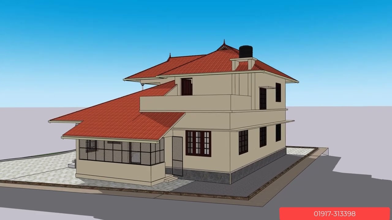(26'x33' Meters) Tiny House Design | Small 3 Bedroom House#বাড়ির_ডিজাইন #duplex #houseplan