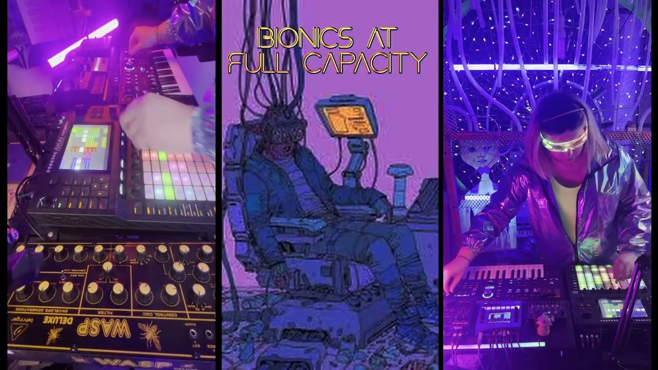 Bionics At Full Capacity - Cyberpunk techno live playing project #electronicmusic