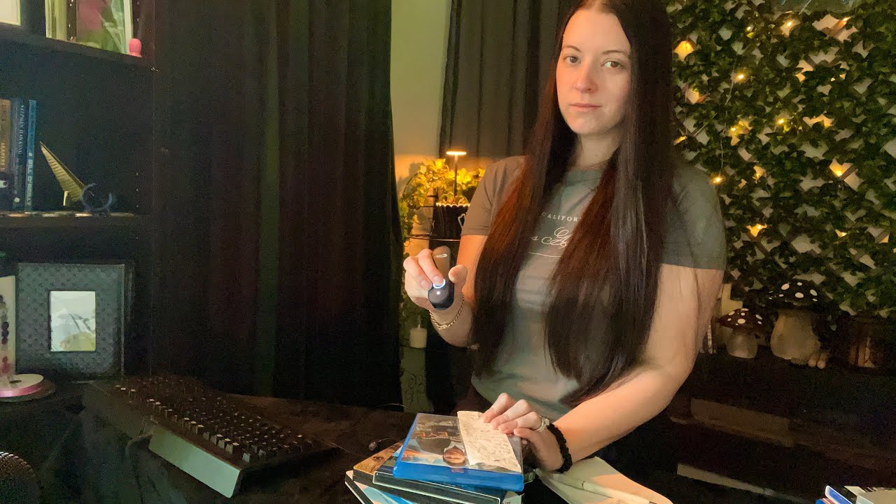 ASMR Movie Rental Store Checkout | Typing, Writing, Scanning, Gripping Sounds