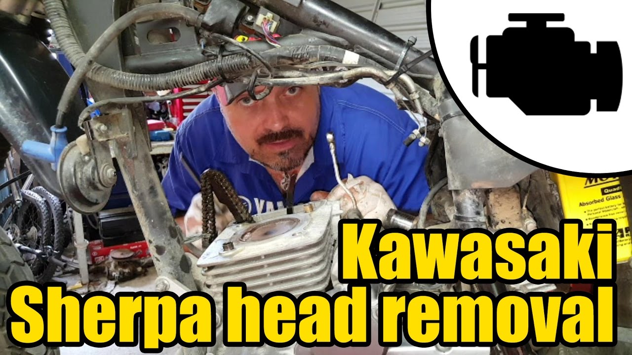 Kawasaki Sherpa cylinder head removal #1155