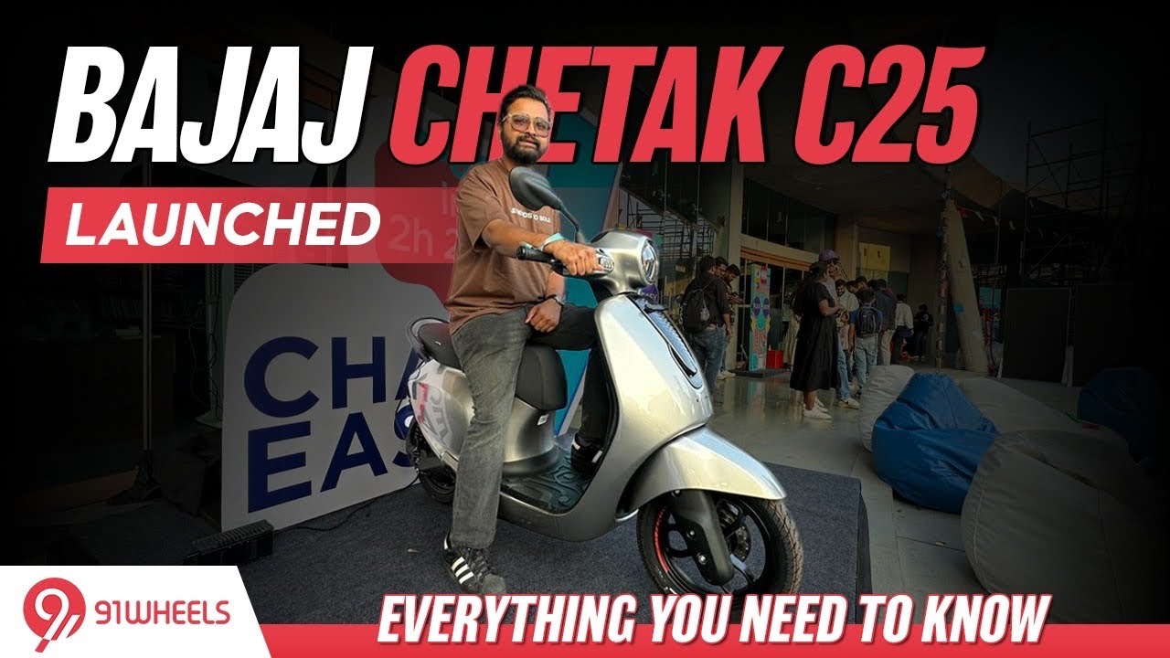 Выпущен мотоцикл Bajaj Chetak C25 по цене 91 400 рупий || Краткий обзор