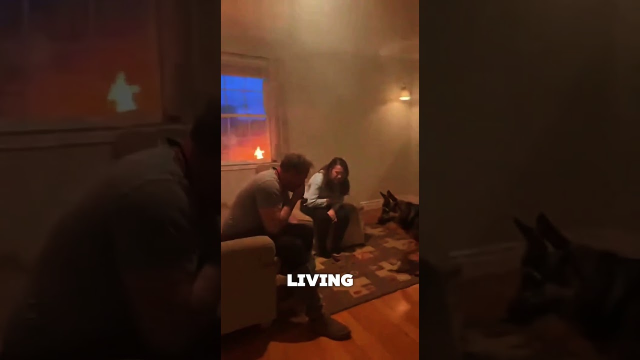 Dog saves family from burning house