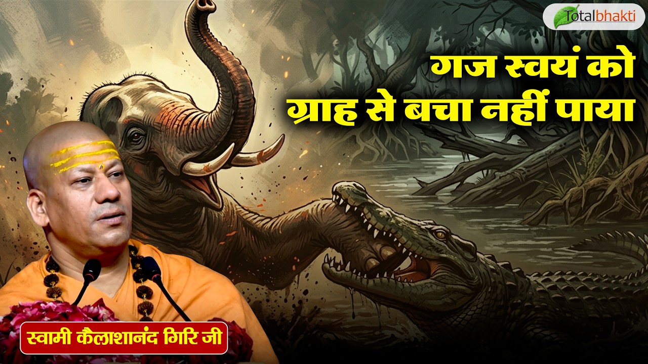 गज स्वयं को ग्राह से बचा नहीं पाया | Pravachan | Kailashanand Giri Ji Maharaj | Total Bhakti