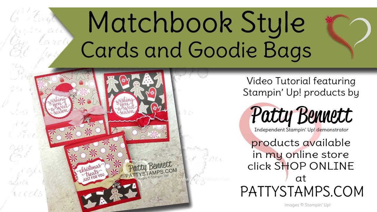 How to Make a Matchbook Style Card or Goodie Bag Treat - by Patty Bennett
