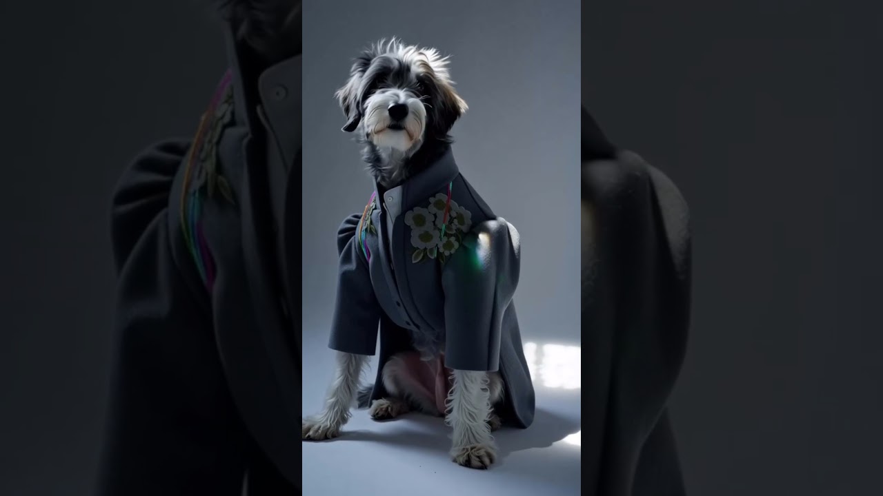 Rare dogs in cinematic couture—colors, texture, and pure fashion fantasy come alive 🌈✨🐾 