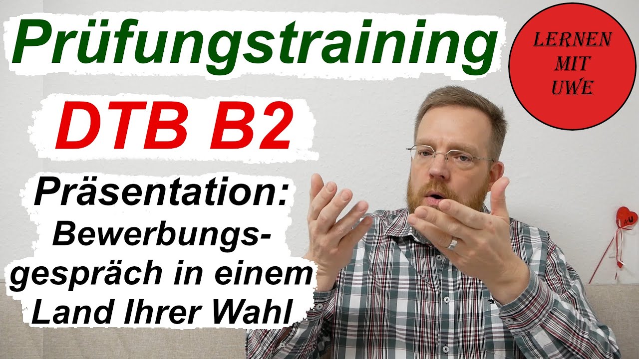 Deutsch-Test für den Beruf B2 – 20 – Sprechen Teil 1 – Thema 6: Bewerbungsgespräch