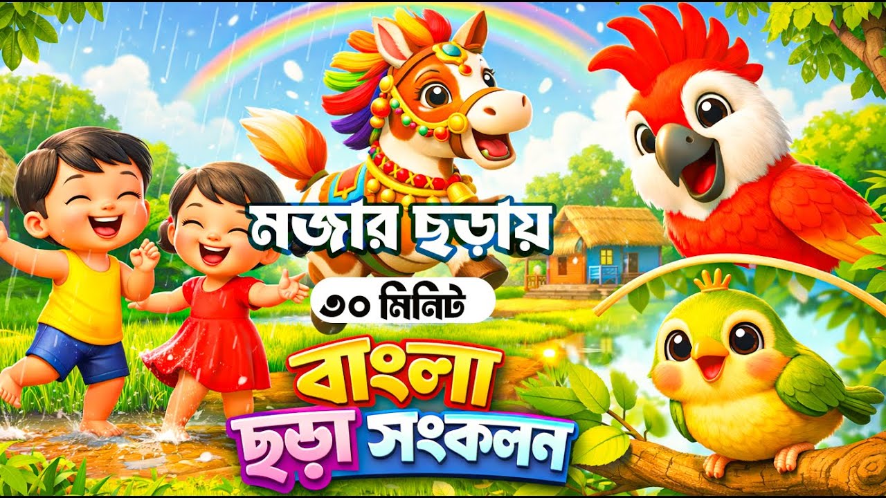 হাট্টিমা টিম টিম ও আরও জনপ্রিয় বাংলা ছড়া | Bengali Nursery Rhymes for Kids | Kids Bangla