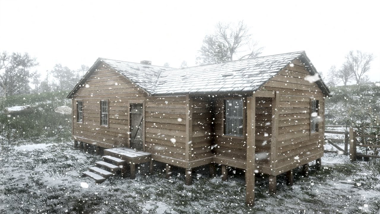 IMPRESSIVE WINTER STORM with extremely cold weather for sleeping and relaxing