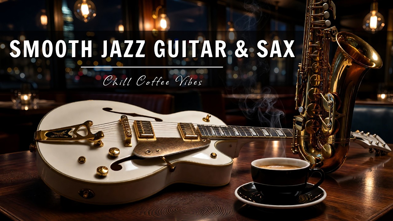 Smooth Jazz Guitar & Saxophone Music - Cool Cafe Vibes • Relaxing Music for Cafe, Study & Work