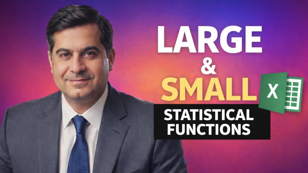Microsoft Excel's Large and small Functions in Urdu | How to use Large and Small Function in Excel