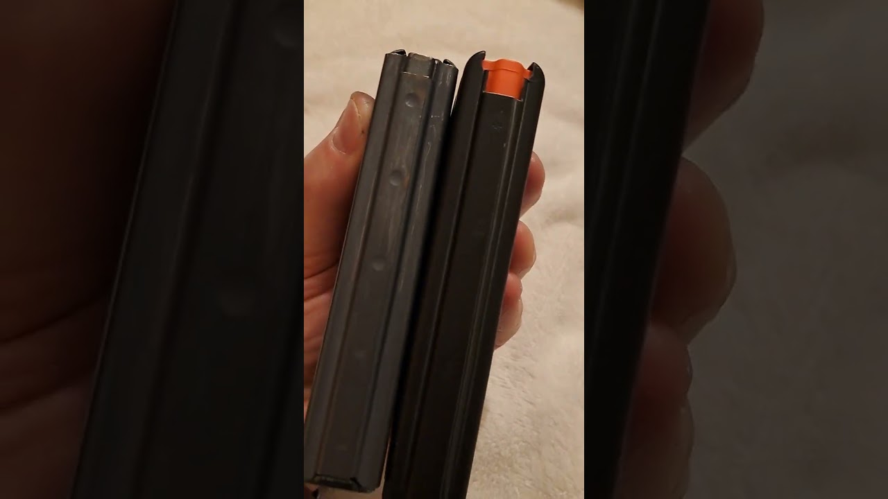 Original USGI M16 20 round magazine versus new production ASC 20 round magazine.