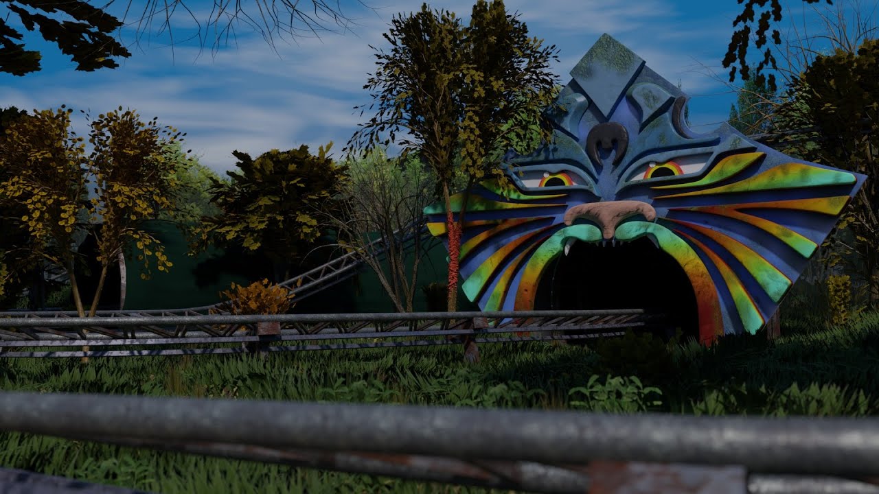 Parque de Atracciones Abandonado en 3D (SpreePark de Berlín) - Blender Timelapse