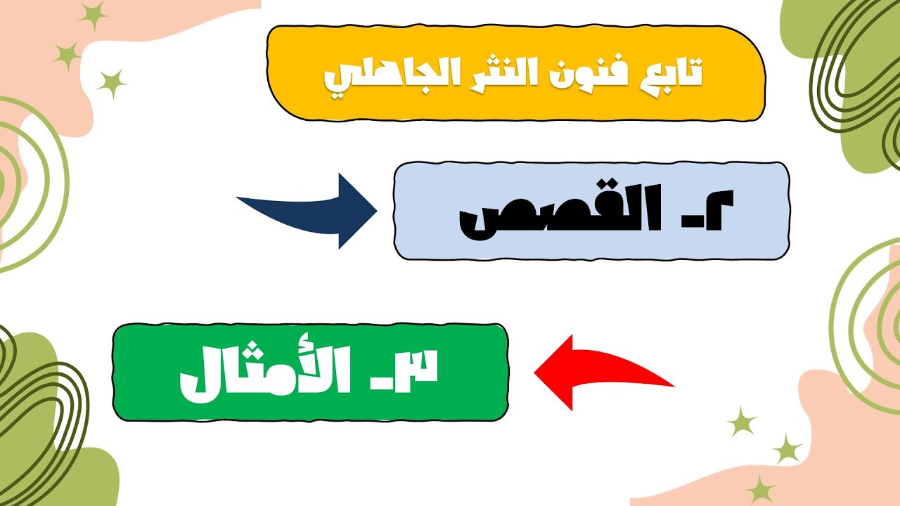 (7) تابع النثر الجاهلي (القصص والأمثال)