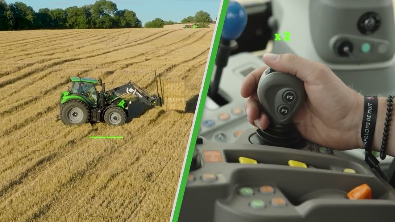 DEUTZ FAHR  Seria 6C 6 4 RV shift - ładowacz przedni w akcji