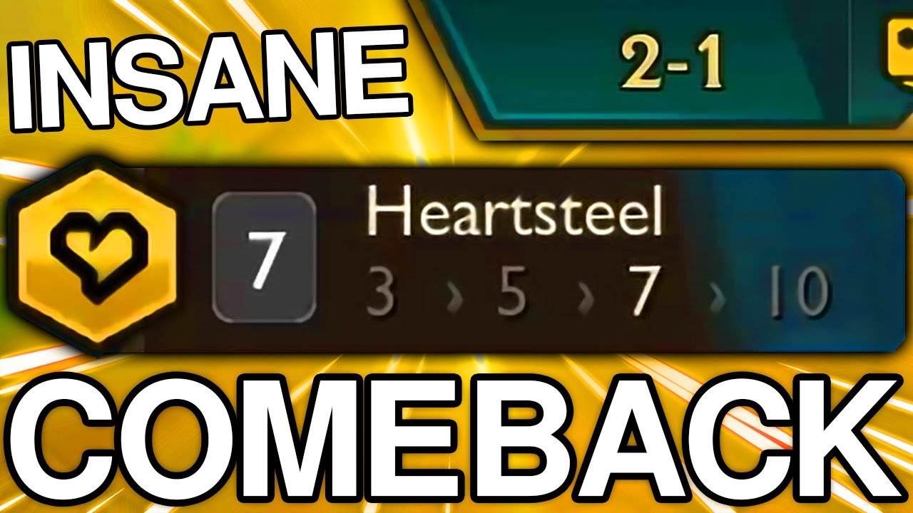 I GOT HEARTSTEEL AT 2-1 INTO AN INSANE 1 HP COMEBACK | TFT SET 10
