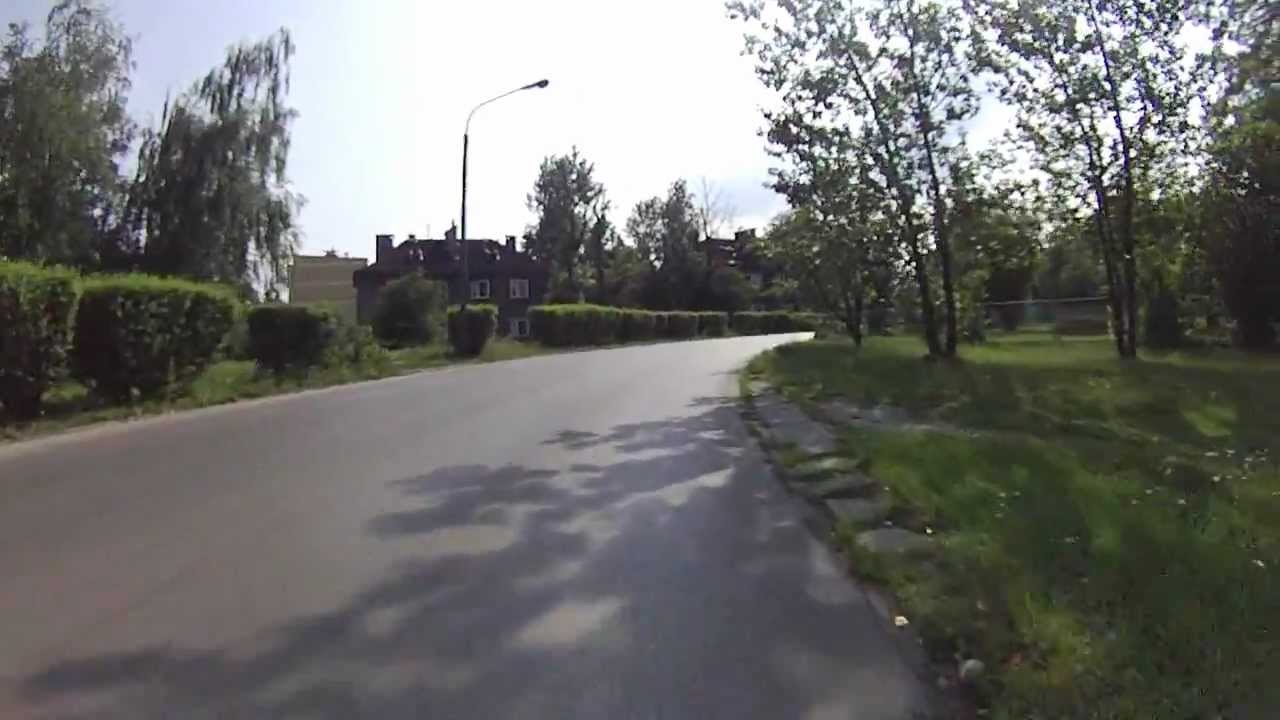 Sosnowiec, ulica Kalinowa - przejazd rowerem
