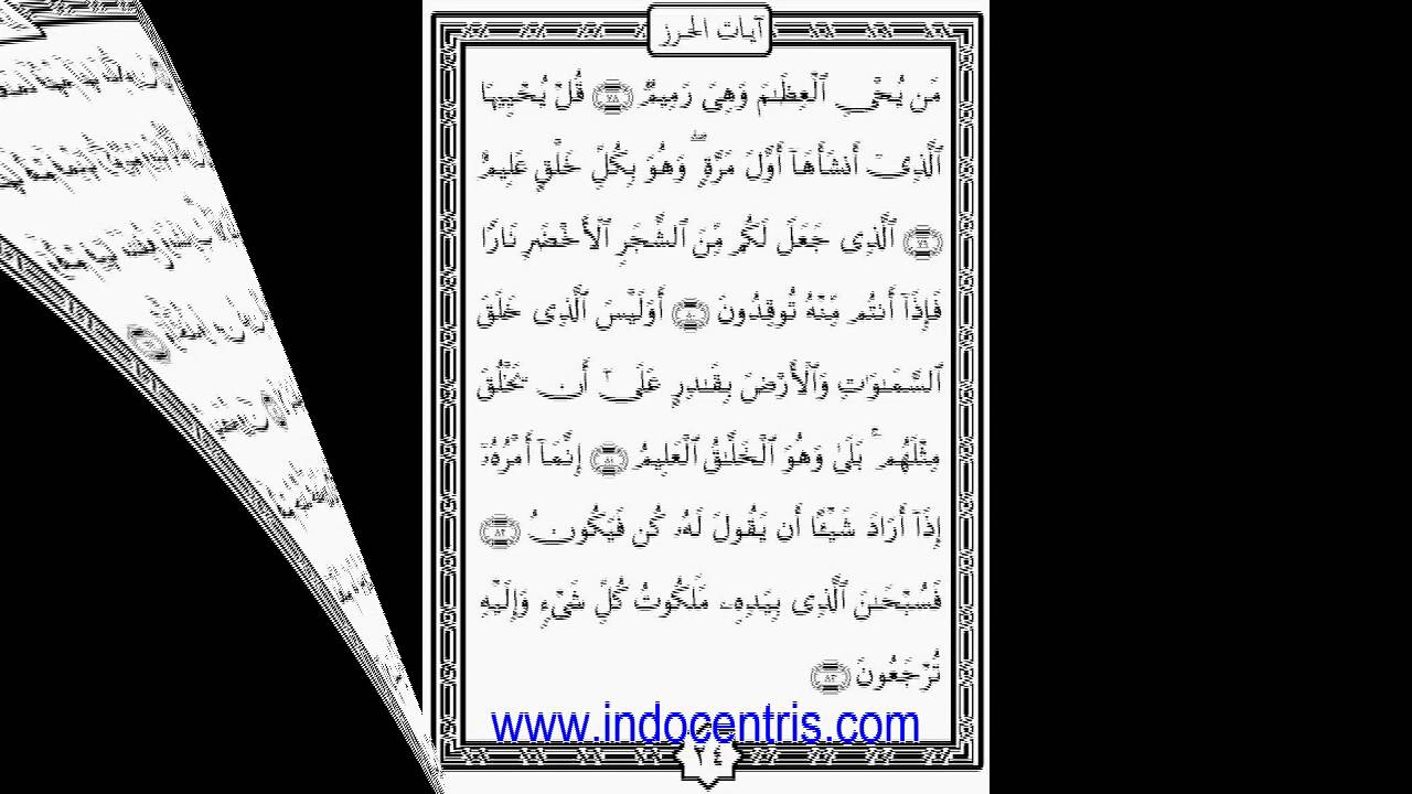 Ayatul Khirzi Ayat Ayat Penjagaan