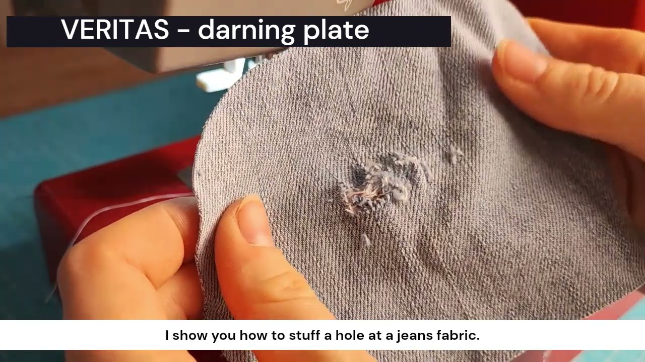 How to use darning plate on Veritas sewing machine
