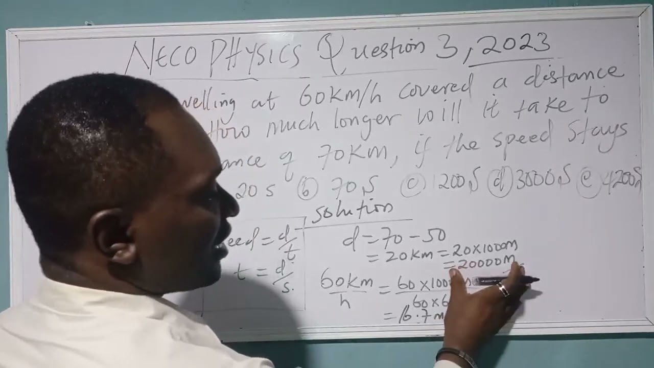When the NECO Physics Question Hits You Like 😱… 60 km/h, 50 km DONE, 70 km… NOW WHAT?! 🚗💥 