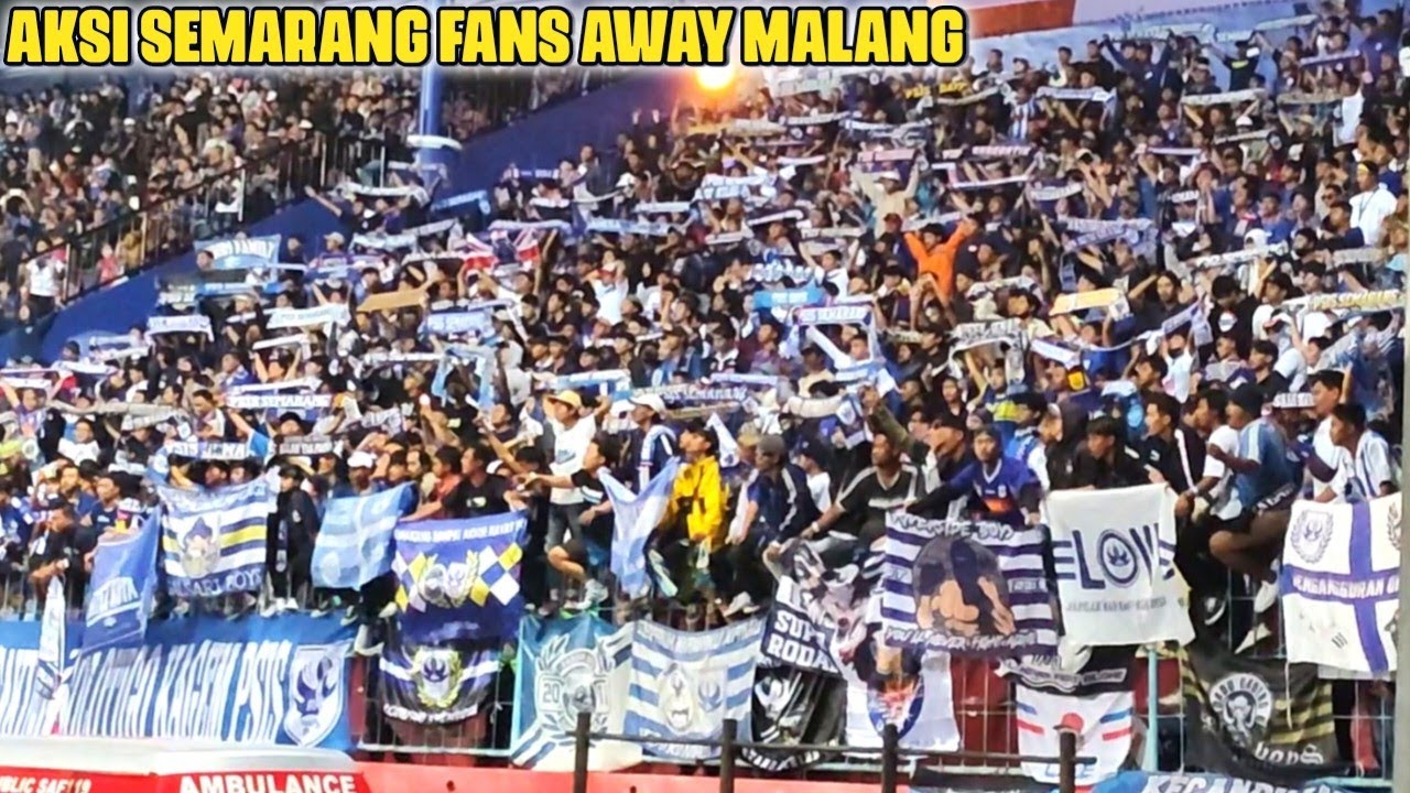 AKSI SEMARANG FANS AWAY MALANG SEMIFINAL PIALA PRESIDEN AREMA VS PSIS LEG KE 2