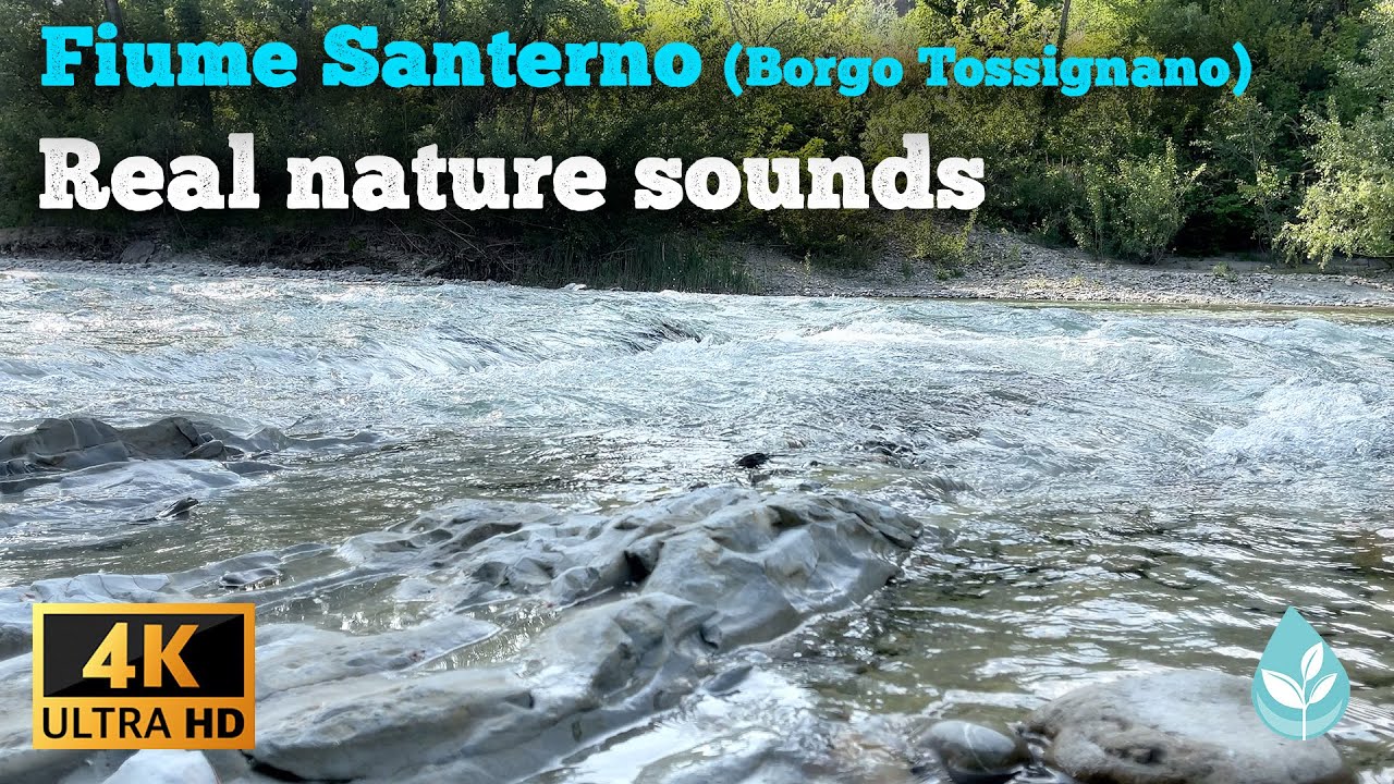 4K Santerno river Borgo Tossignano -sounds to Sleep Instantly,Beat Insomnia,Help Relax, river rapids