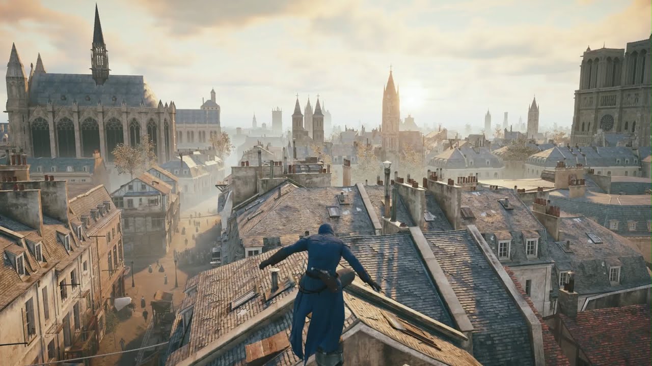 Assassin's Creed Unity - Paris From Above (Free Running Parkour)