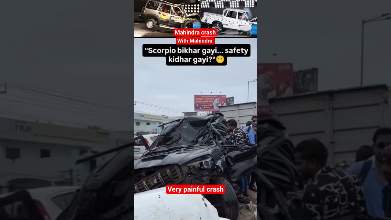 Mahindra Scorpio Classic vs Bolero Pickup:Brutal Crash  #ScorpioClassicCrash #BoleroPickupCrash