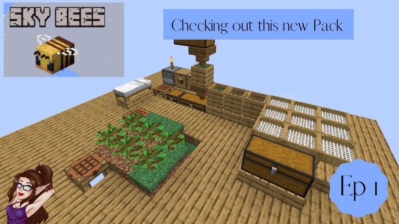 Sky Bees Modpack~ Ep1 Starting Out a New Pack ~ Minecraft 1.16.5 Pack