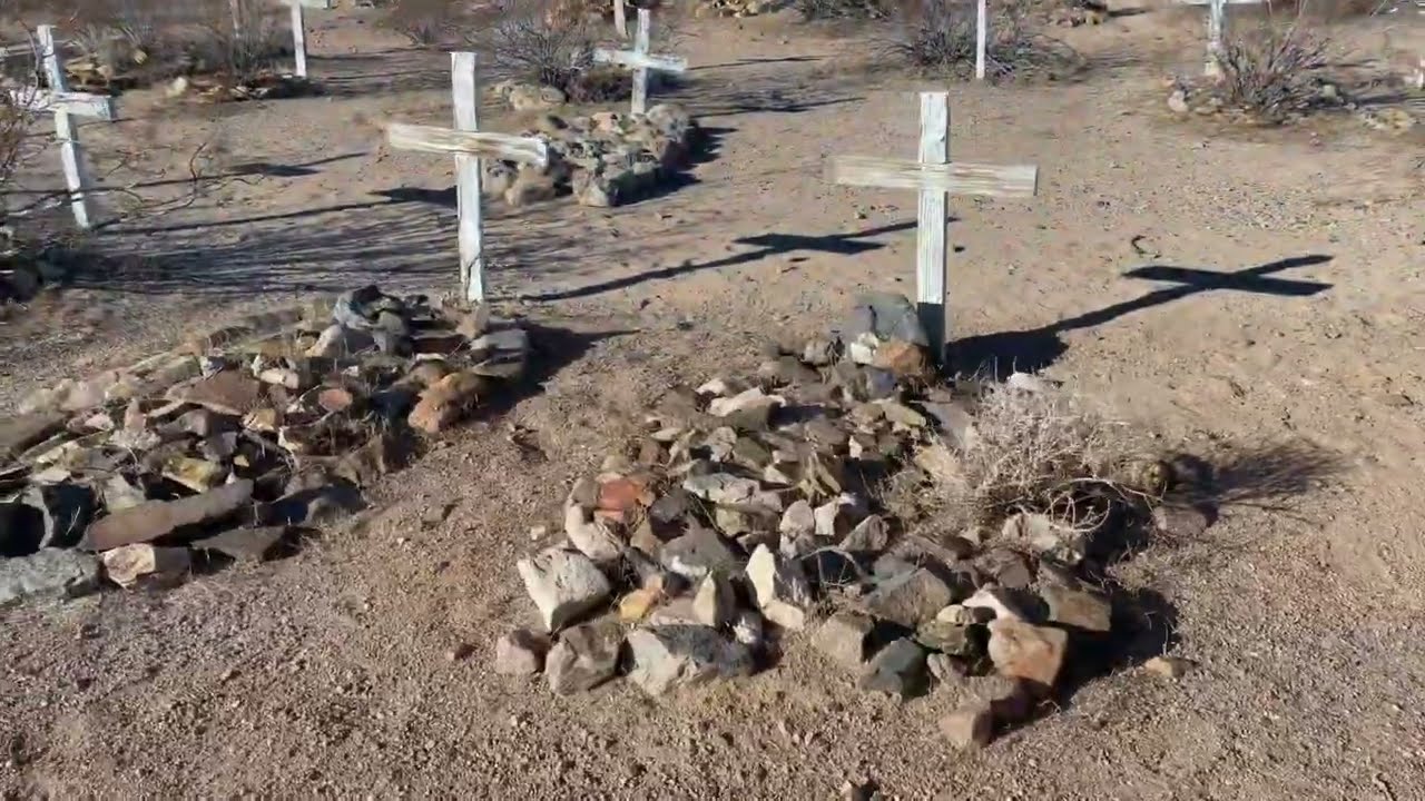 Haunted cemetery???  1800’s Daggett, Pioneer Cemetary in California.