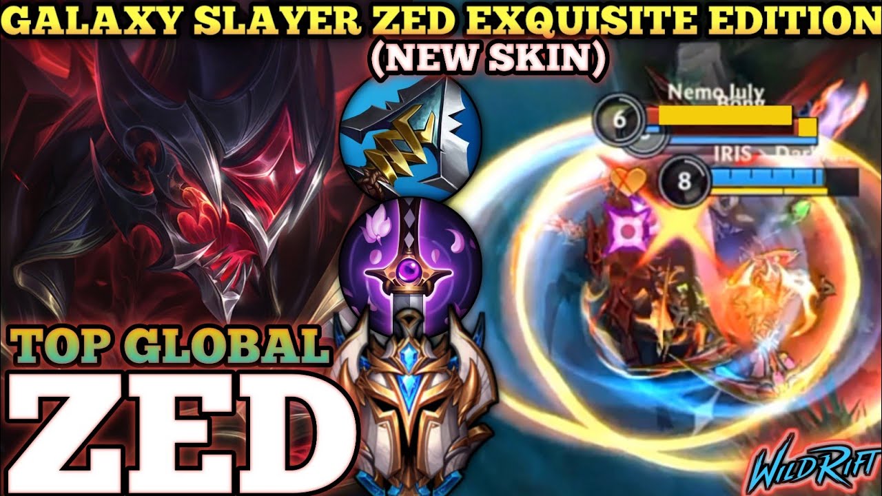 ZED NEW SKIN! GALAXY SLAYER ZED EXQUISITE EDITION - TOP GLOBAL ZED BY IRIS~Darling 绣球花 - WILD RIFT
