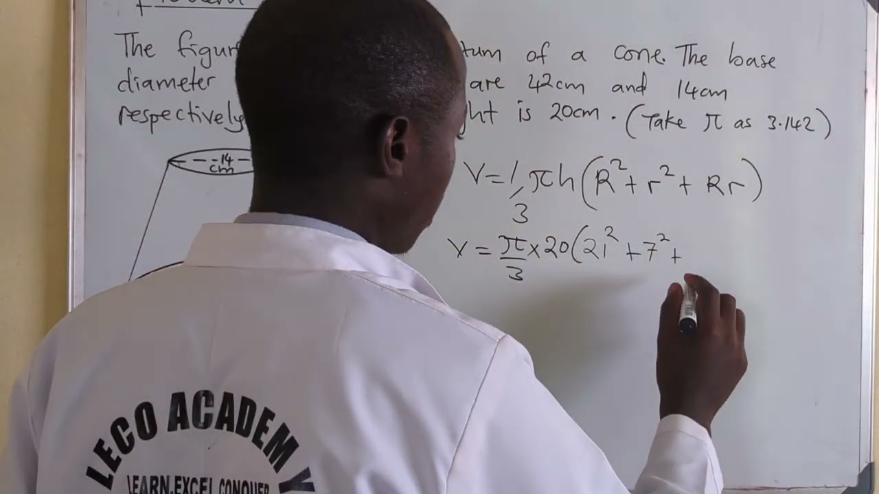 Volume of a frustum - cone 