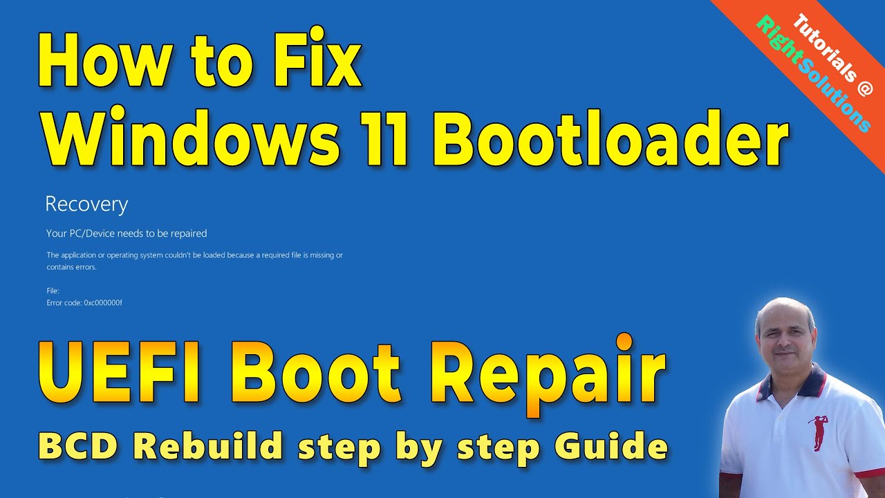 How to Rebuild Boot Configuration (BCD) on Windows 11 | Rebuild UEFI bootloader | Fix UEFI Partition