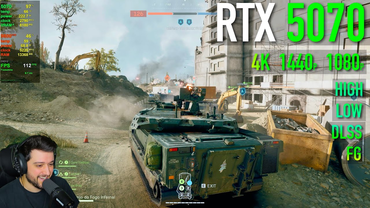 RTX 5070 в Battlefield 6: БЕЗУМНАЯ оптимизация! (1080p, 1440p, 4K тесты)