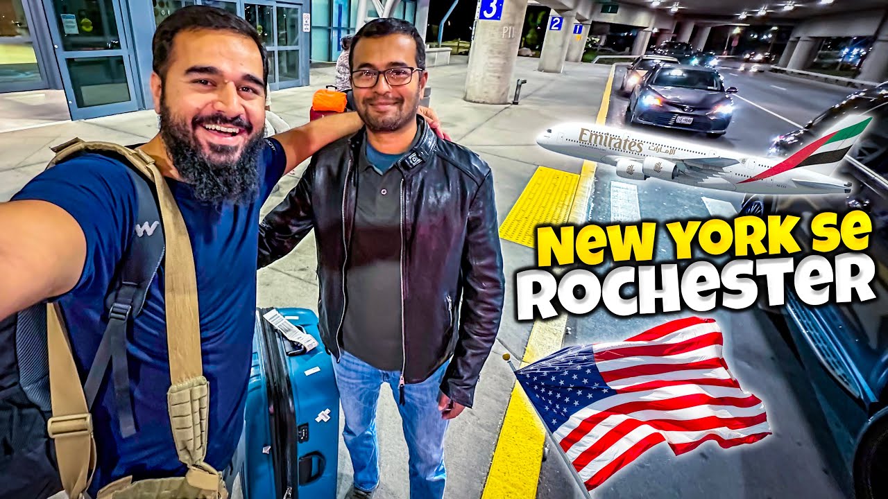 New york se rochester ki flight ✈️🇺🇸 Airport per scene hogaya 😂👮‍♀️