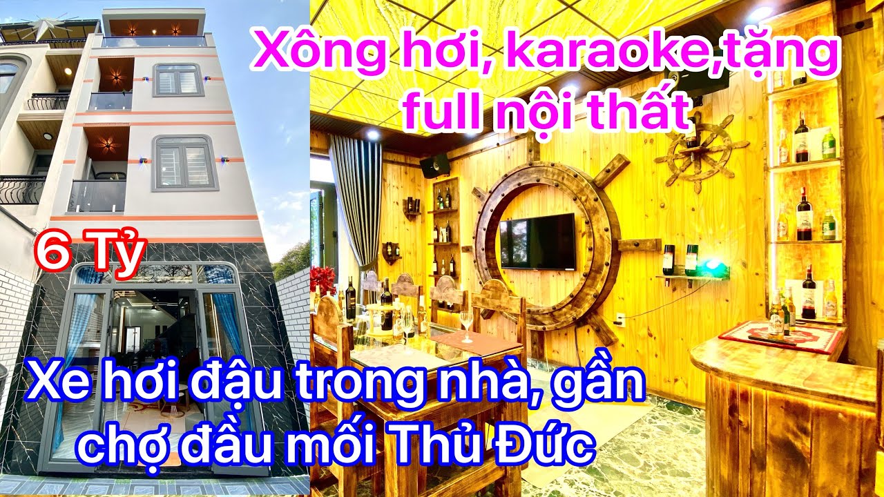 Bán nhà đẹp giá rẻ Thủ Đức ! Quá rẻ với căn nhà tặng full nội thất có phòng karaoke, xông hơi